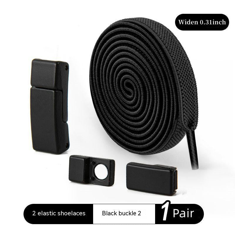 Magnetic Buckle No Tie Shoe Laces Stretch Elastic Flat Laces