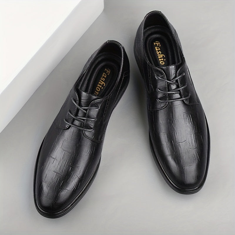 Men's Leather Derby Shoes British Style Wear Resistant