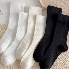 6 Pairs Mid Tube Women's Socks Comfy Breathable Stockings