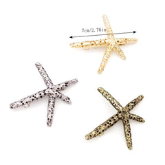 Star Hair Clips Metal Hair Barrettes Fashionable Hair Clip