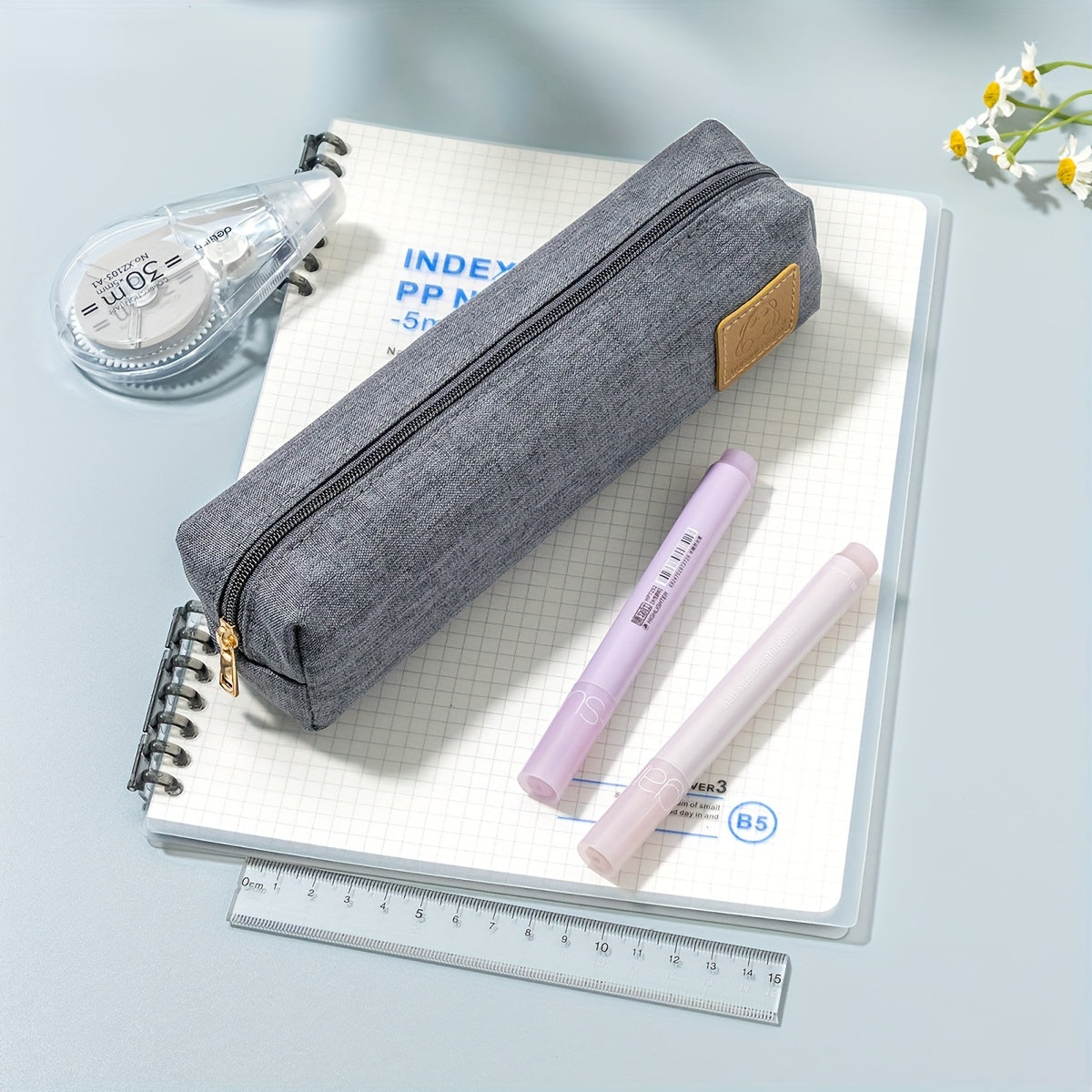 Bear Pencil Bag Canvas Solid Pencil Ballpoint Pen Storage Bag