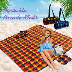 Foldable Waterproof Picnic Mat Plush Fabric Outdoor Camping Mat
