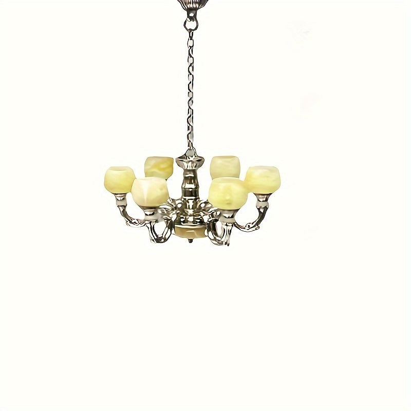 Vintage European Style Chandelier 1:12 Scale Dollhouse Accessory