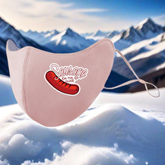 Sausage Print 3D Face Mask Warm Winter Mask with Ear Protection