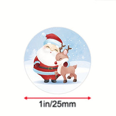 500 Christmas Theme Gift Label Stickers, Self-adhesive Paint Stickers