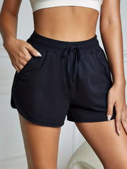 Women's Running Shorts with Pocket and Drawstring Activewear