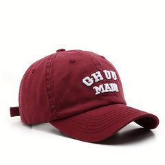 Men's Washed Curved Brim Baseball Cap Outdoor Sun Hat