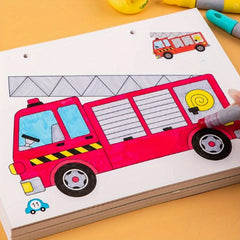 Youth Traffic Coloring Book Excavators & Bulldozers 48 Pages