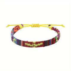 Colorful Wax Thread Braided Anklet Mexican Friendship Rope Bracelet