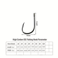 5 Fishhooks Set T Shaped Skewer Fishing Accessories Sizes 3-10 with String