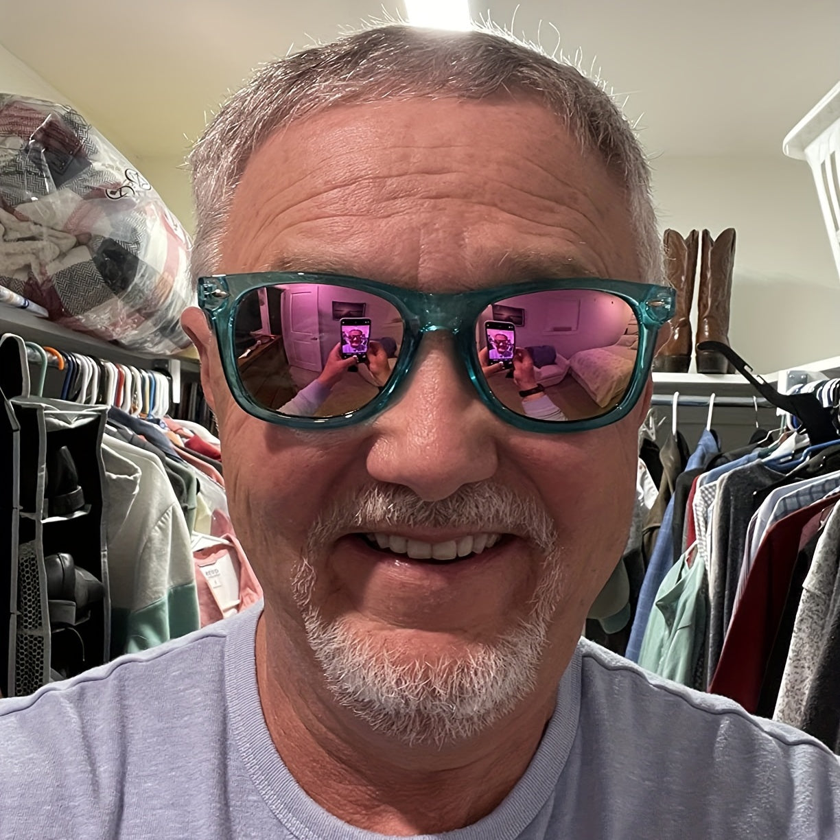 Translucent Frame Colorful Mirror Sunglasses UV Protection for Men