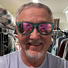 Translucent Frame Colorful Mirror Sunglasses UV Protection for Men