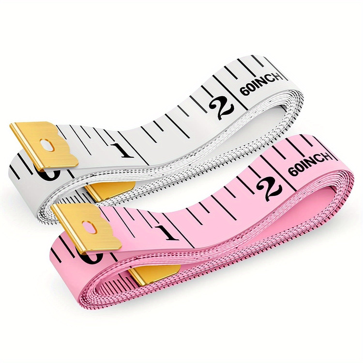 2pcd Tape Measure Soft Ruler 60 Inch Double Sided Fabric Sewing Weight Loss