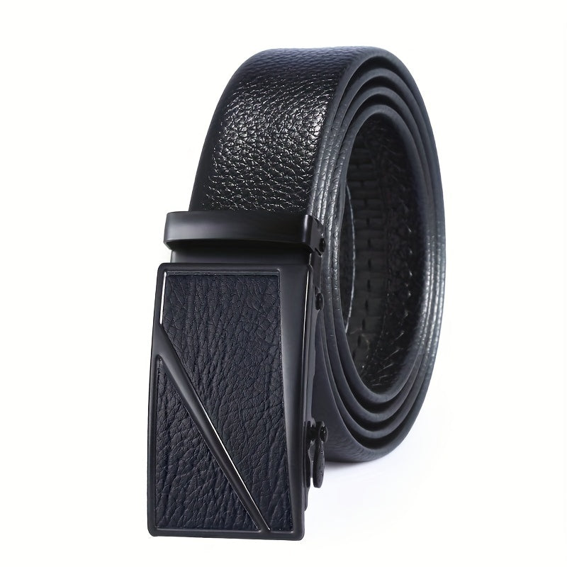 Men's PU Faux Leather Belt with Automatic Buckle
