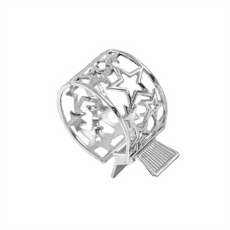 Alloy Pentagram Hair Clip Retro Star Hair Claw Ponytail Clip