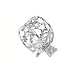 Alloy Pentagram Hair Clip Retro Star Hair Claw Ponytail Clip