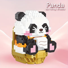 Panda Building Blocks DIY Animal Model Assembled Buillding Block Toys