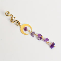 Natural Stone Sun Moon Bracelet Spiral Coils Hair Ring Jewelry
