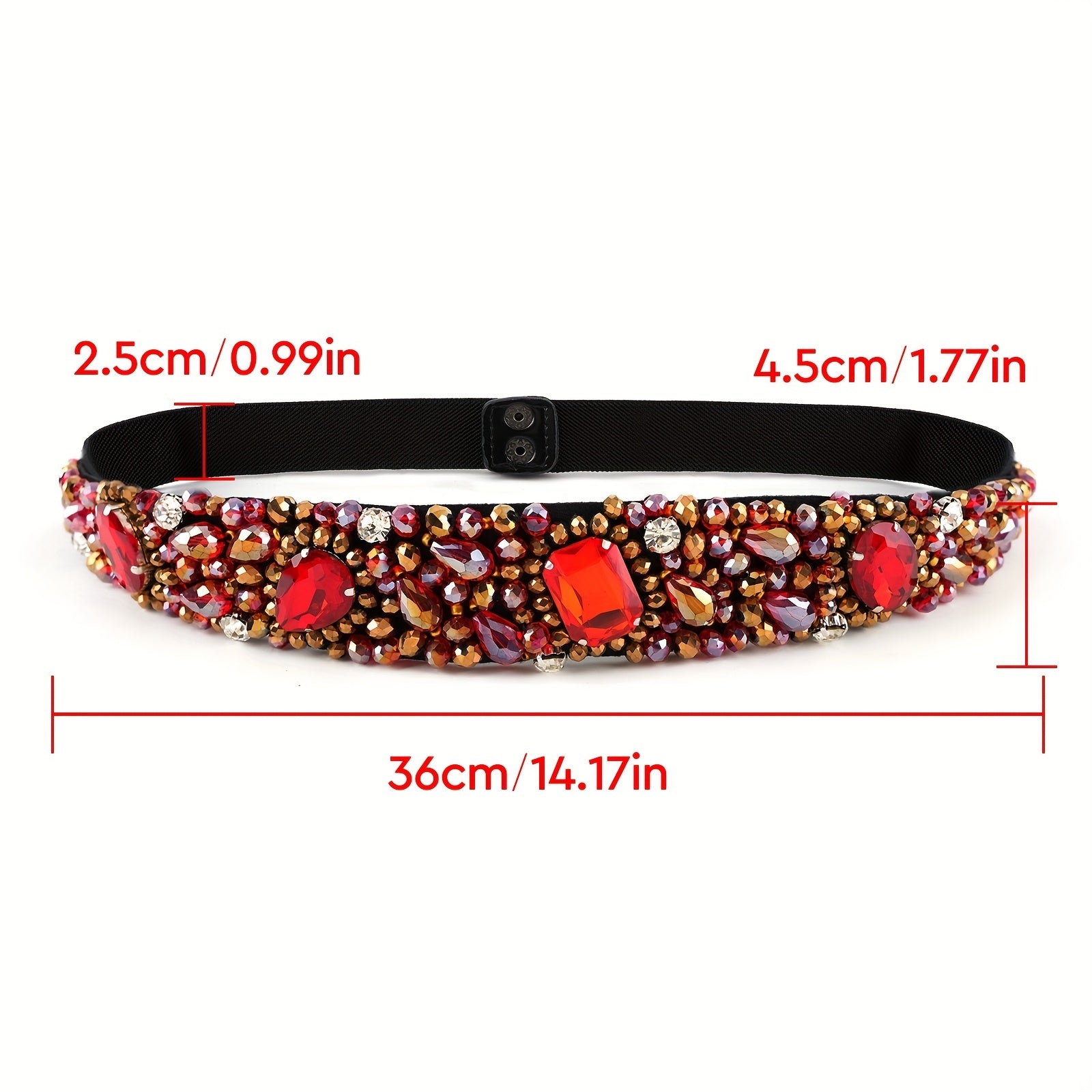 Baroque Crystal Boho Girdle Wide Belt for Women