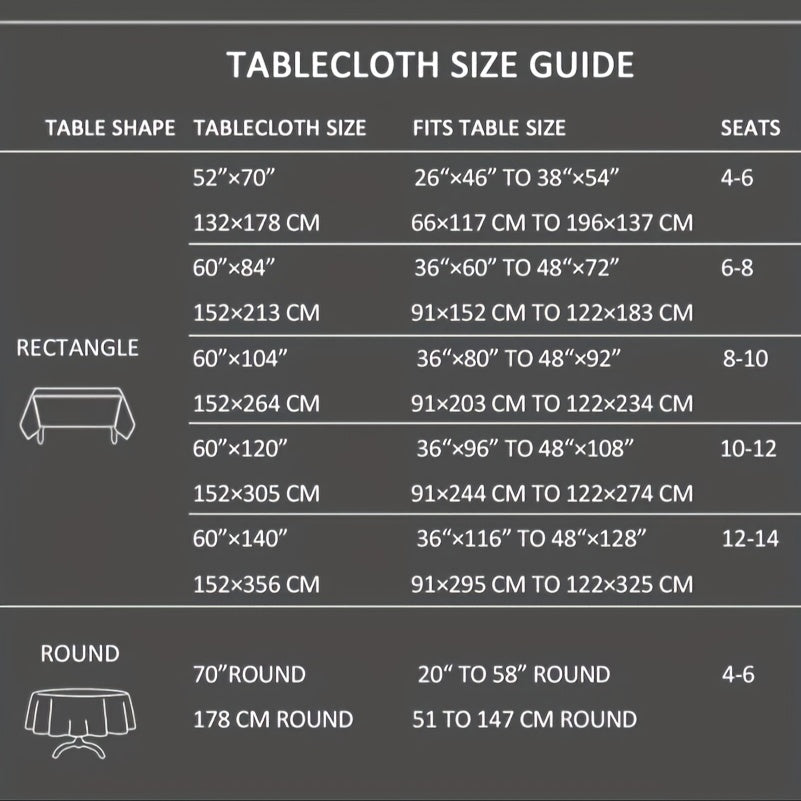 Polyester Tablecloth Christmas Fitted Tablecloth For Harvest Xmas Holiday Winter