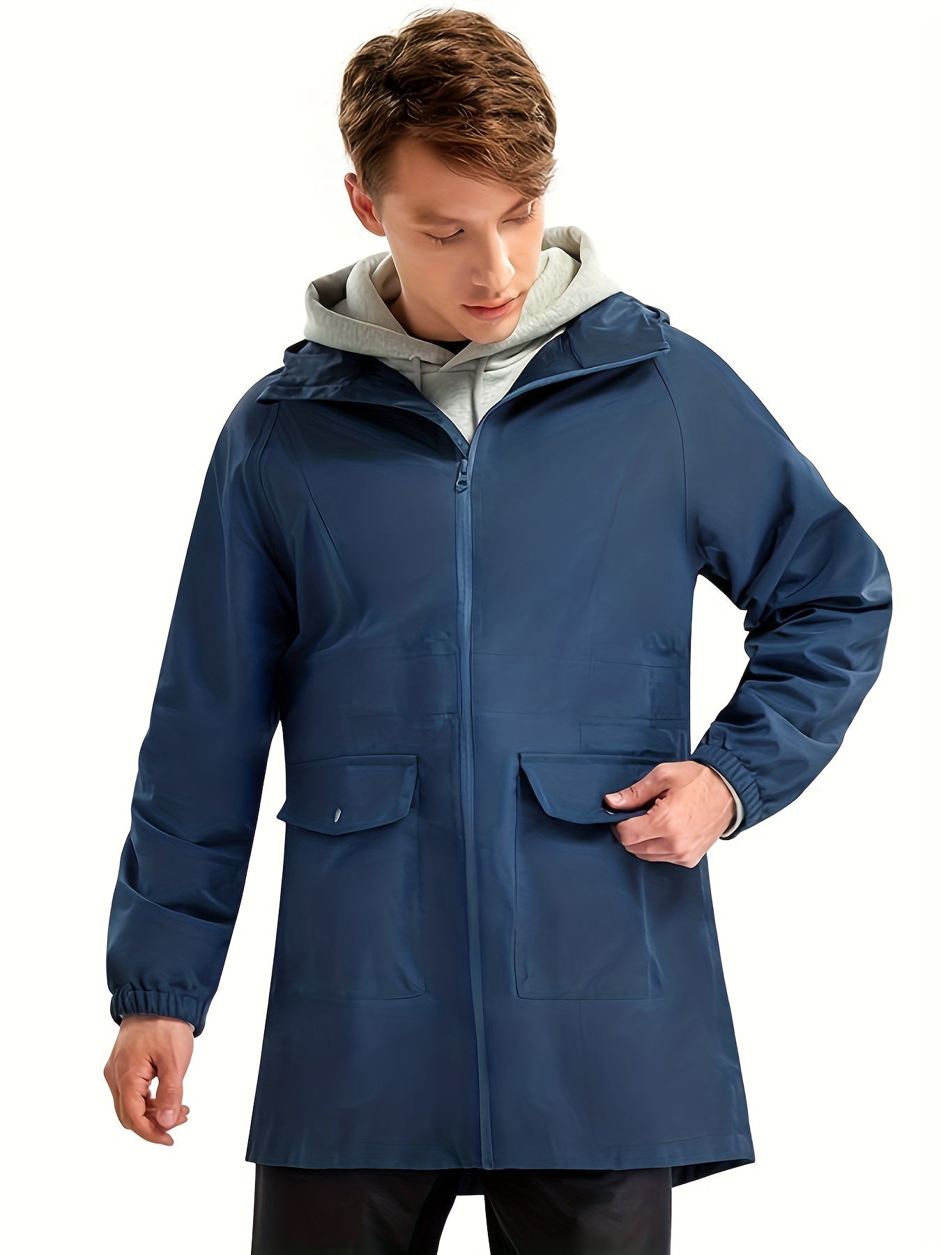 Men's Waterproof Hooded Jacket for Running