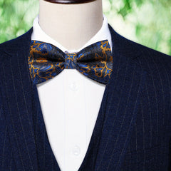 Men's Paisley Silk Bow Tie for Wedding Event