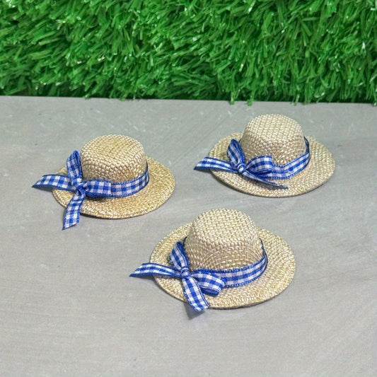 5pcs Mini Knitted Straw Hat Set Beach Hat DIY Doll Party Dress Up Headwear
