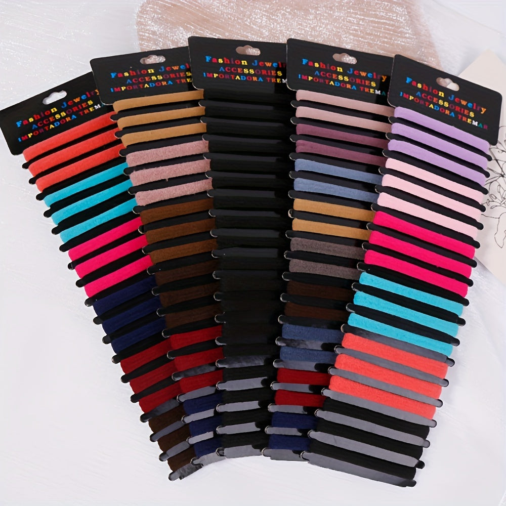18pcs Elastic Hair Tie Basic Rubber Band Ponytail Hair Rope Hair Accessories