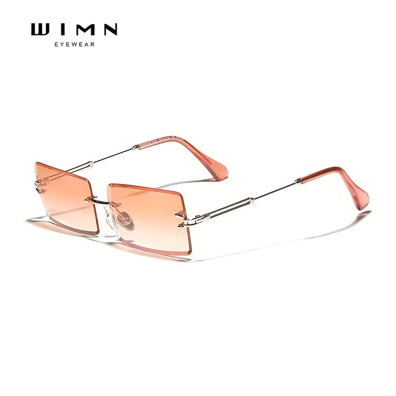 WIMN Vintage Rimless Men Sunglasses Gradient Lens