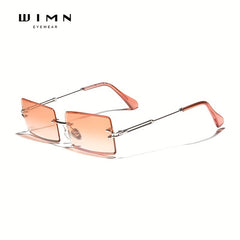 WIMN Vintage Rimless Men Sunglasses Gradient Lens