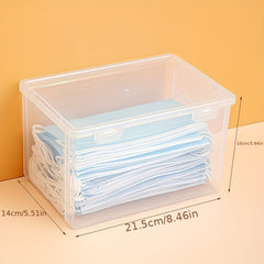 Desktop Storage Case Large Capacity Dustproof Mask Storage Box