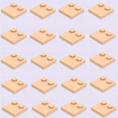 20pcs Building Block Set 2x2 Low Wall Bricks Mixed Colors