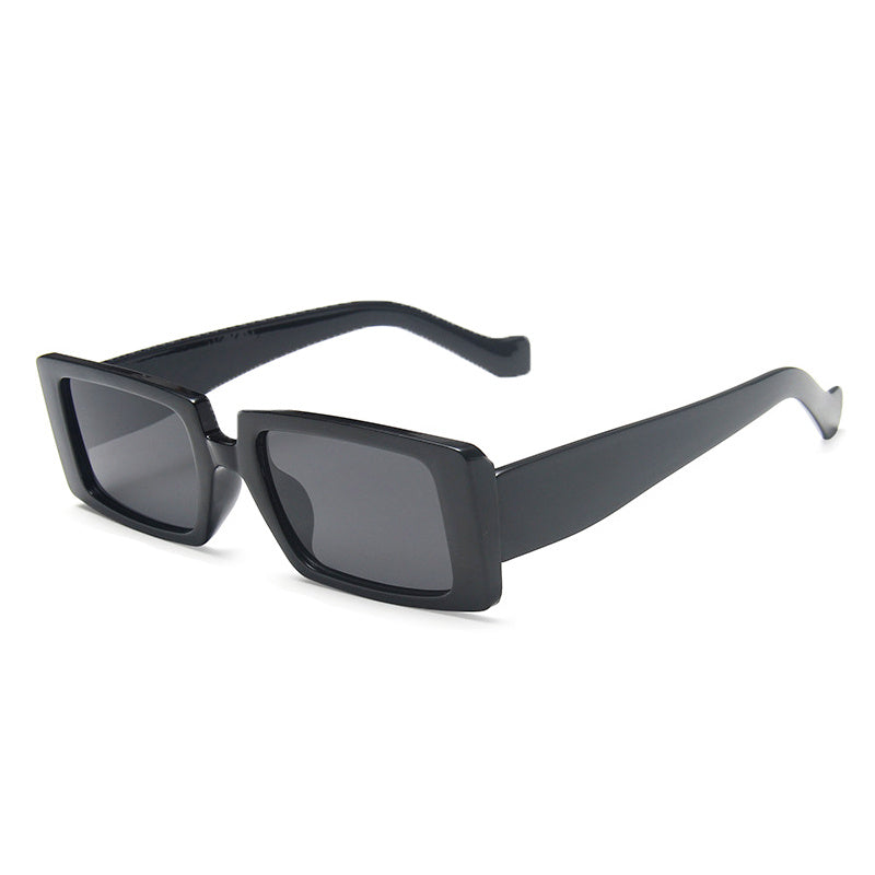 Vintage Rectangle Sunglasses Women Chunky Glasses 90s Lens