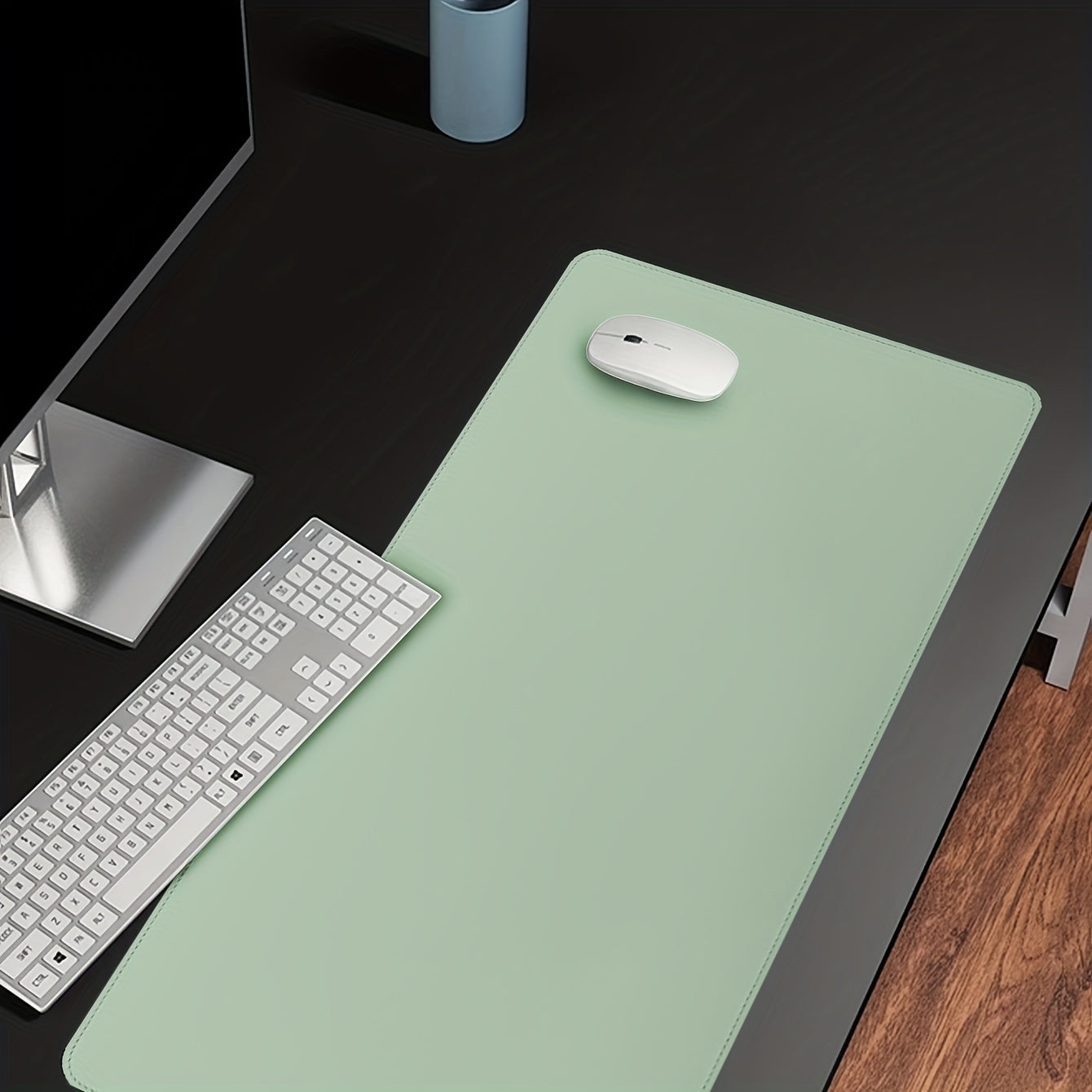 Leather Desk Pad 60x23.6in Non-Slip PU Desktop Decorative Pad