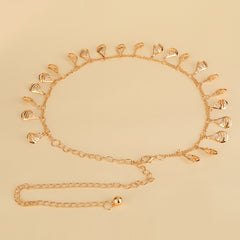 Women's Tassel Chain Belt Skinny Elastic Stretchy Waistband For Dress