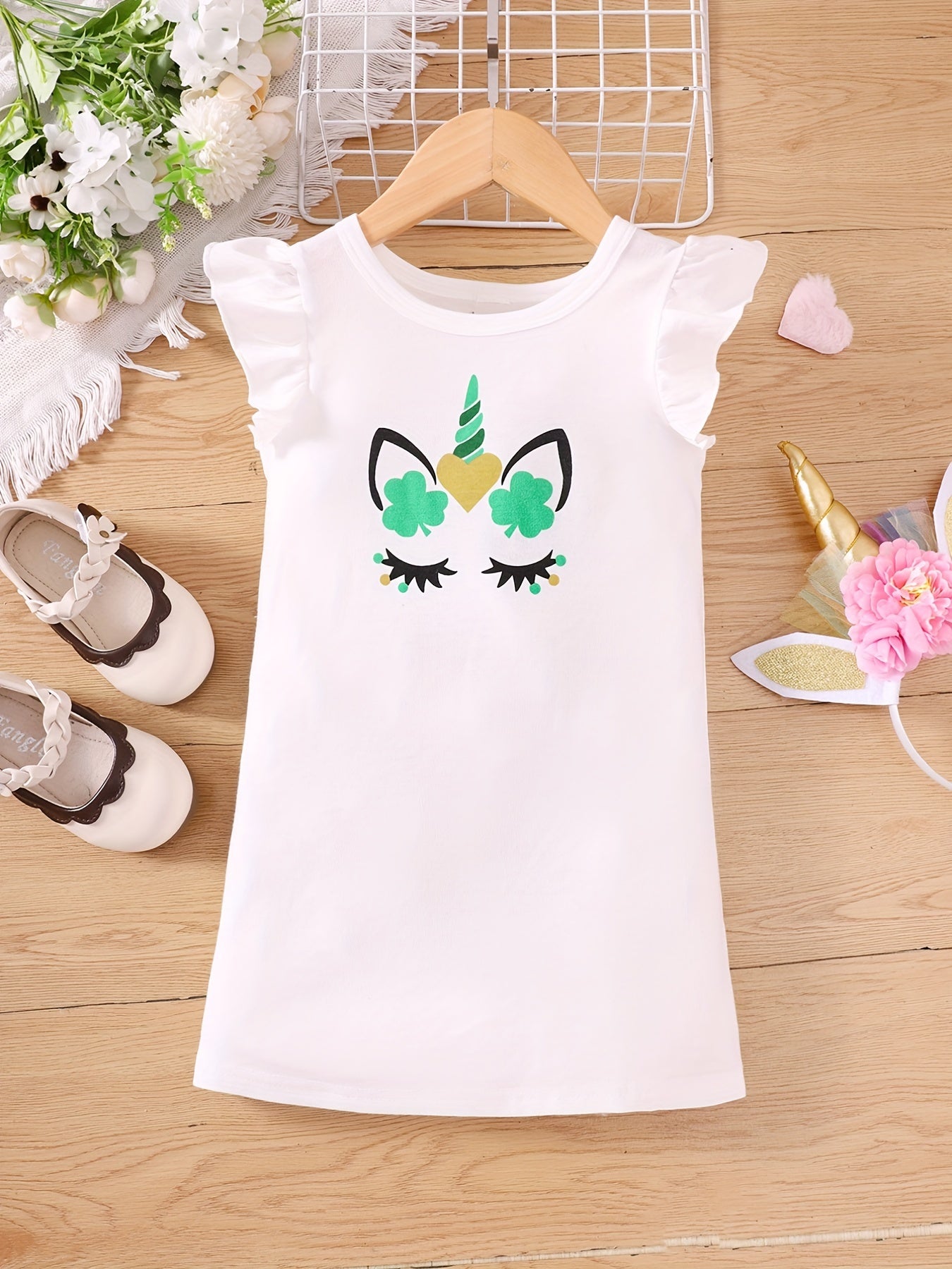 Unicorn & Clover Dress for St Patrick's Party