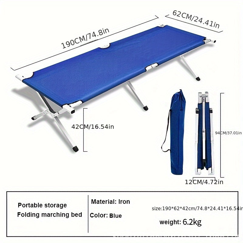 Portable Single Folding Bed for Office Nap and Camping - 1pc