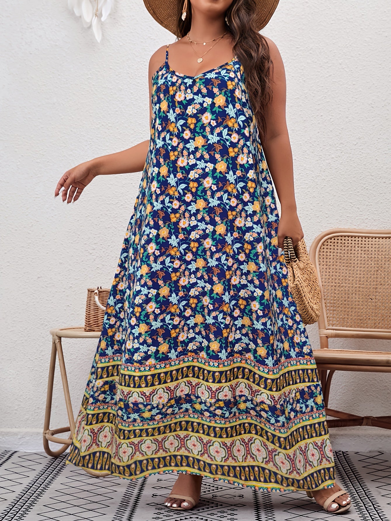  Floral Cami Maxi Dress