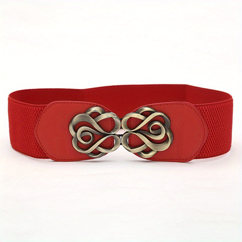 Men's Rose Pattern Buckle Belt for Outdoor Party Holiday Working