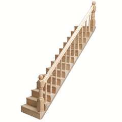 DIY 1:12 Dollhouse Model with Vintage Stairs & Handrails