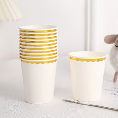 10pcs Paper Cups 8 5oz Disposable Cups Cold Beverages