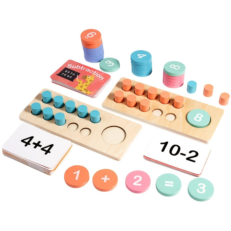 Wooden Math Counting Toy for Early Learning on Christmas And Birthdays