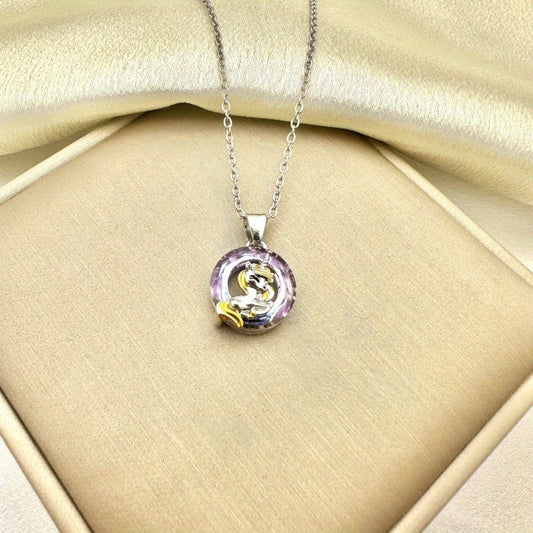 Cartoon Unicorn Pendant Necklace for Kids