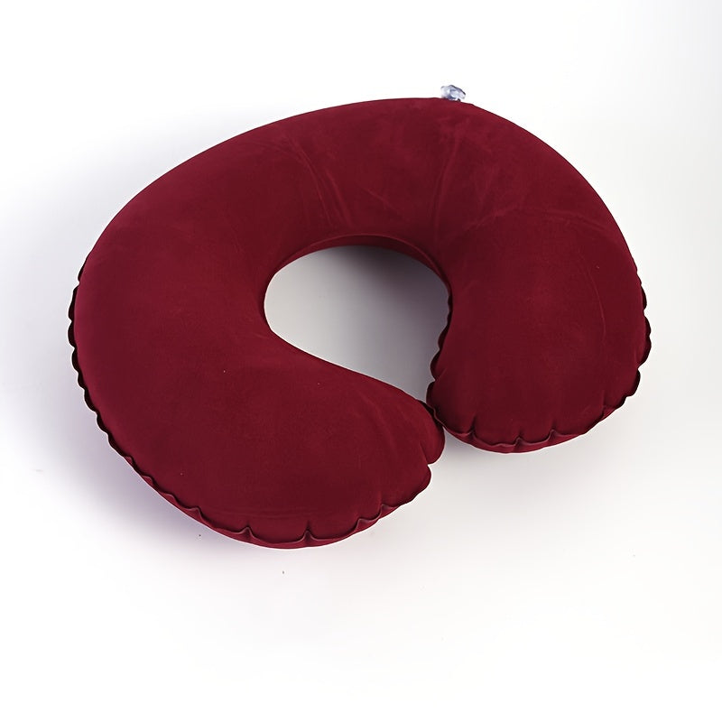 1pc Inflatable U Shaped Pillow for Outdoor Travel