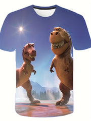 Boys' Dinosaur T Shirt 3D Print Short Sleeve Tee for Summer Outdoor Fun