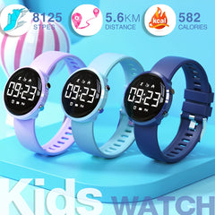 Kids 3D Pedometer Smart Watch USB Rechargeable LED Digital Watch