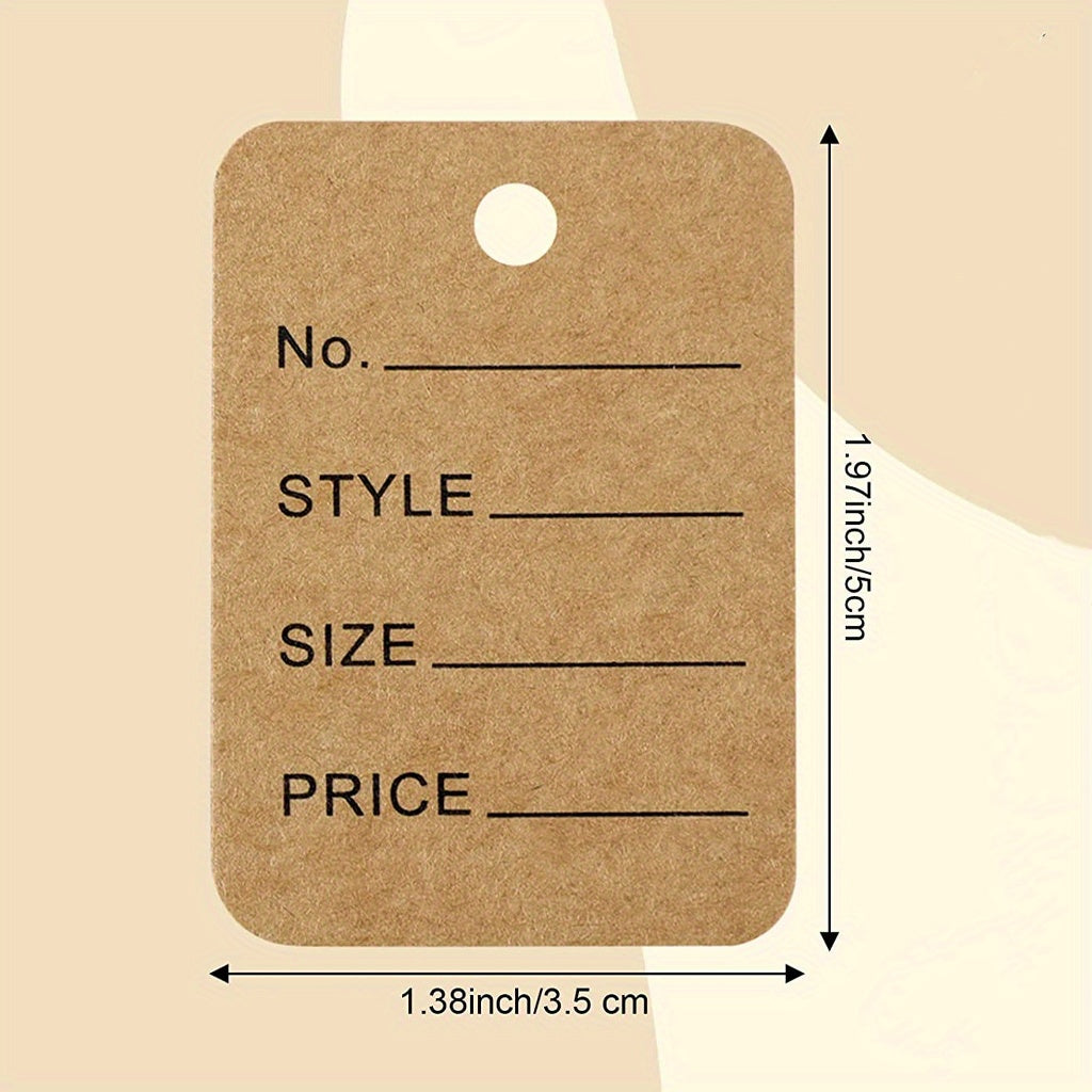 500pcs Clothing Size Tags Store Tags 5.0 x 3.51 cm