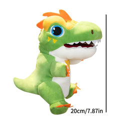 2pcs Dinosaur Hand Puppets Soft Plush T Rex Parent & Child with Expressive Eyes