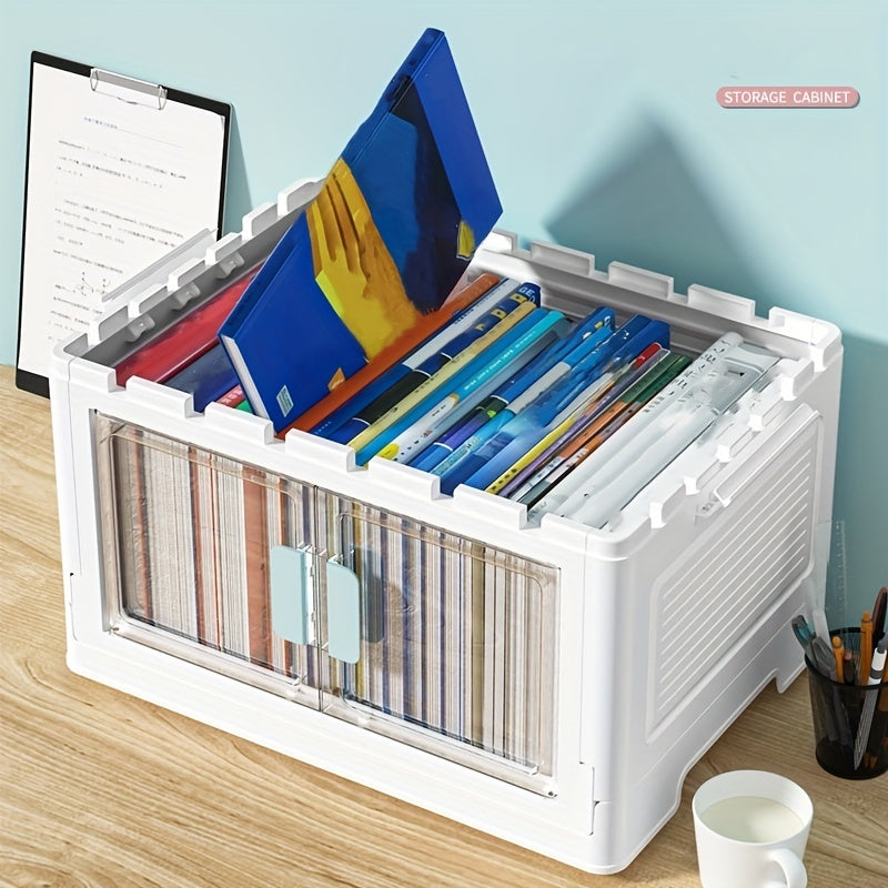 Transparent Storage Box with Wheels for Books Snacks Clothing Toys