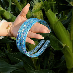 Glitter Headband Sparkly Confetti Rainbow Pink Purple for Kids